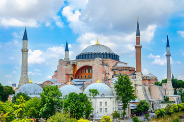 Hagia Sophia, imperial mosque and museum, Istanbul - obrazy, fototapety, plakaty