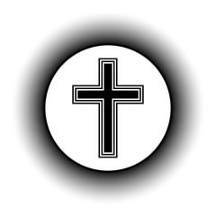 Religious cross button.
