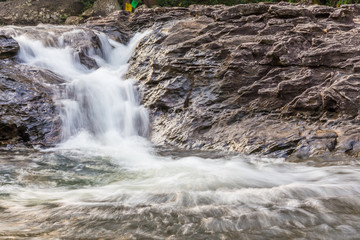 Fototapeta na wymiar forest waterfall