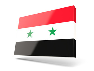 Square icon with flag of syria