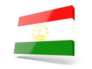 Square icon with flag of tajikistan