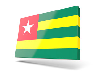 Square icon with flag of togo
