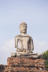 Old Buddha Statue at Ayutthaya Historical Park, Thailand