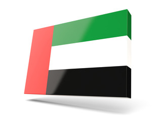 Square icon with flag of united arab emirates