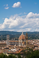 Fototapeta na wymiar panorama of Florence from the fortress 