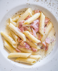 Penne carbonara
