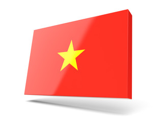 Square icon with flag of vietnam