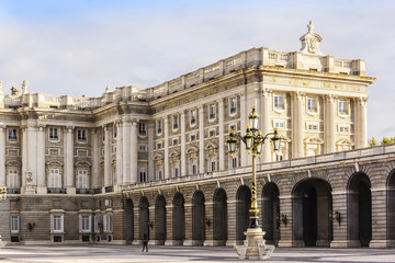 Fototapeta na wymiar Spanish Royal Palace (Palacio Real) in Madrid, Spain.
