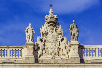 Fototapeta na wymiar Spanish Royal Palace (Palacio Real) in Madrid, Spain.