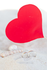 Fototapeta premium Romantic tropical scene on beach
