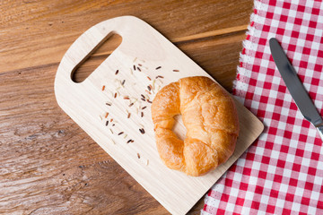 Fresh homemade croissants