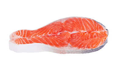 Steak trout isolated on white