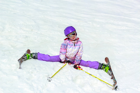 Little Girl on skis