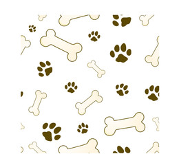 bone and paw texture in brown