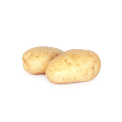 Potatos on white