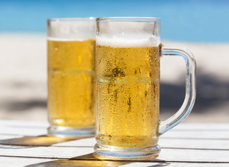 Two glasses of beer