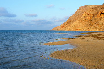 Yemen. Socotra island. Detwah Lagoon at sunset