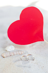 Fototapeta premium Romantic tropical scene on beach