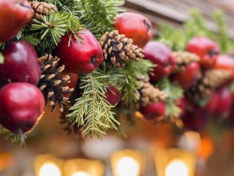 Apple decoration Christmas Market