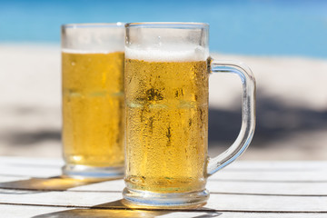 Two glasses of beer