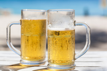 Two glasses of beer