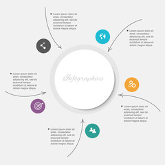 Vector colorful info graphics for your business presentations.