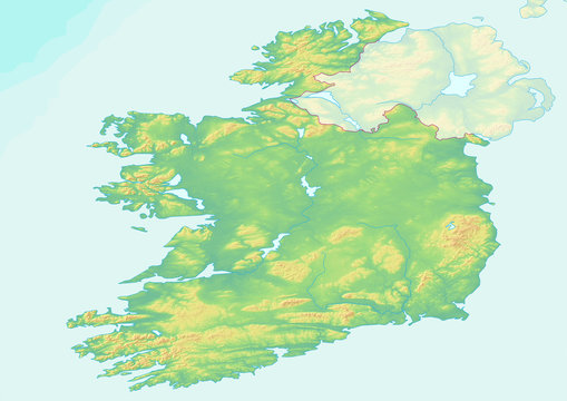 Karte von Irland ohne Beschriftung