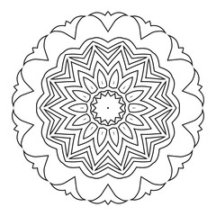 Vector Beautiful Deco Black Mandala