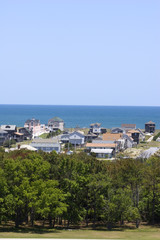 Fototapeta na wymiar North Carolina Outer Banks Ocean and Homes