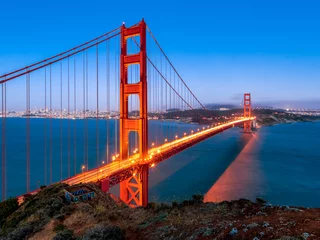 Poster Golden Gate Bridge in San Francisco, Californië © eyetronic