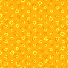 Seamless yellow sunny pattern
