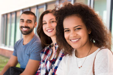 Obraz premium Students in School Campus