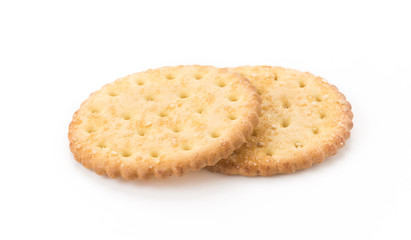 marie sesame biscuit on white background