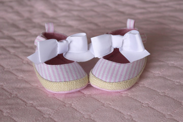 Baby girl rotation feet front shoes