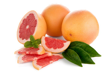 Ripe red grapefruit