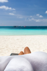 Obraz na płótnie Canvas Tropical vacation, White beach