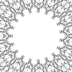 Vector Beautiful Deco Black Mandala.