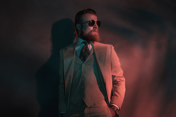 Stylish man enjoying the night life