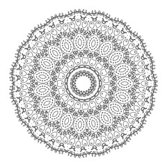 Vector Beautiful Deco Black Mandala.