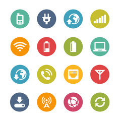 Mobile Network Icons, Circle Series
