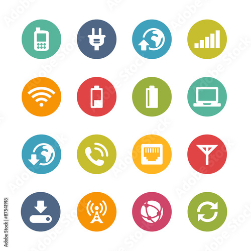 "Mobile Network Icons, Circle Series " fichier vectoriel libre de