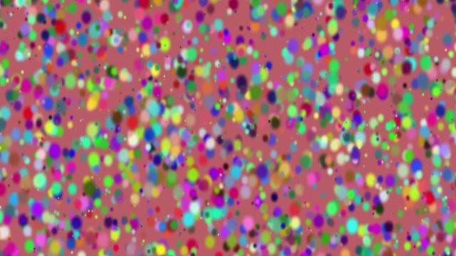 Abstract Animation backgroung. Sphere orbs flying on pink.