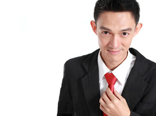 Handsome man smiling,Asian man