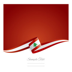 Naklejka premium Nowa abstrakcyjna wstążka flaga Libanu
