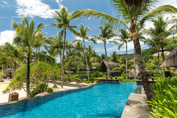 Swimming pool in resort