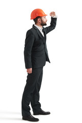 man looking into the distance