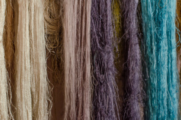 Raw silk thread background