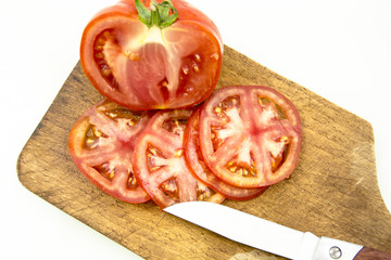 Slice of tomato in summer