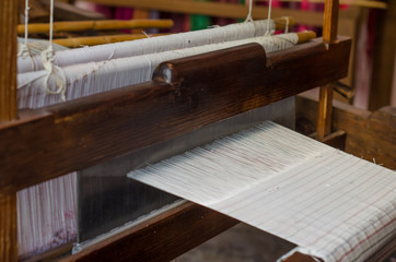 Silk on the loom.