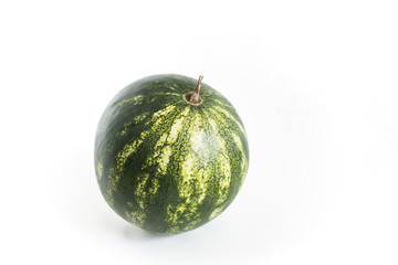 fresh green watermelon isolated on white background